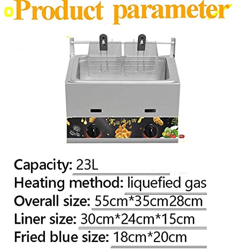 11L/ 23L Kommerzielle Fritteuse Gas Arbeitsplatte Edelstahl Pommes frites für Restaurant Home Fries Chicken Chip Fry Kitchen – Bild 8