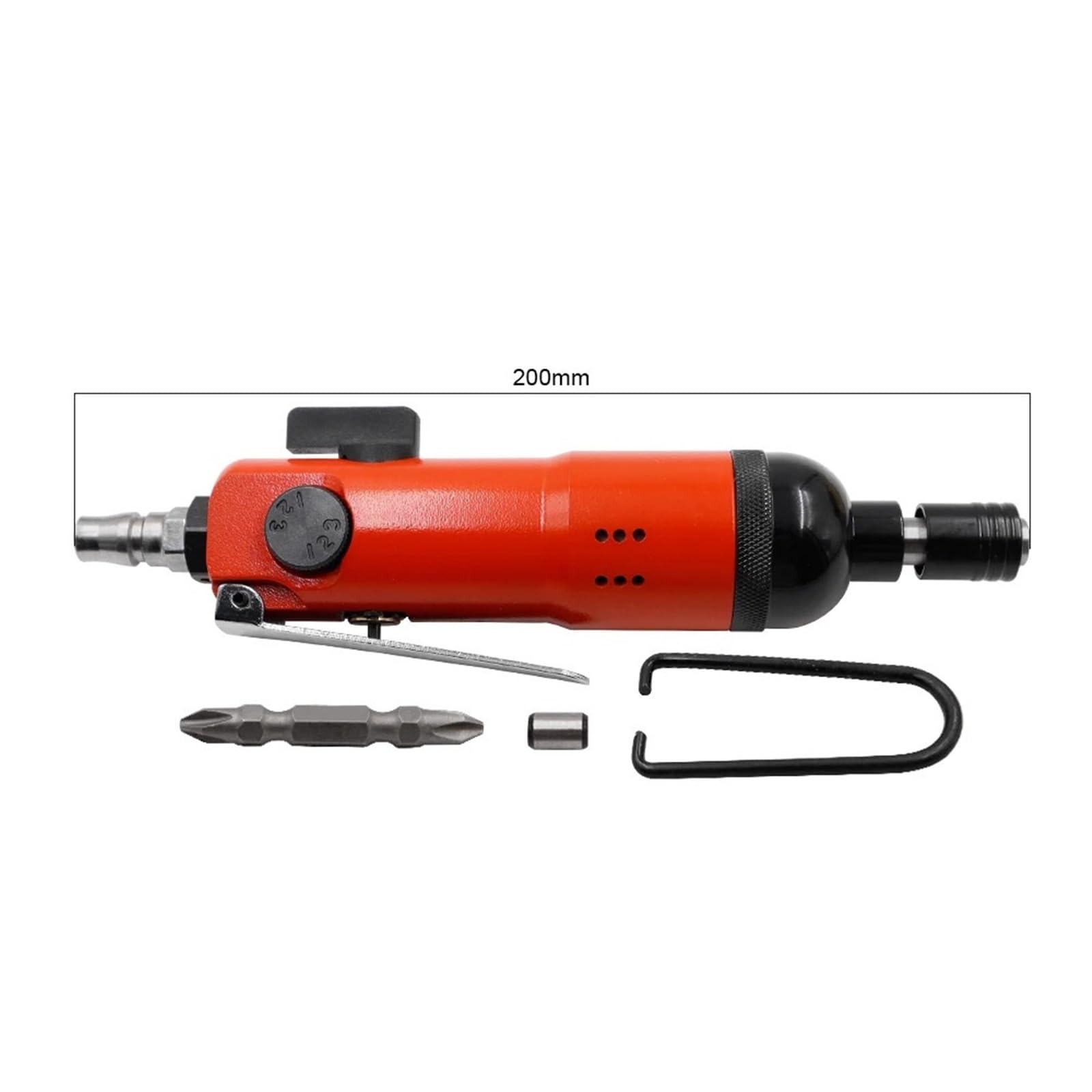 Drucklufthammer, Druckluftschrauber 1/4'' gerader Griff M5 Druckluftschrauber 50 Nm Industriewerkzeug