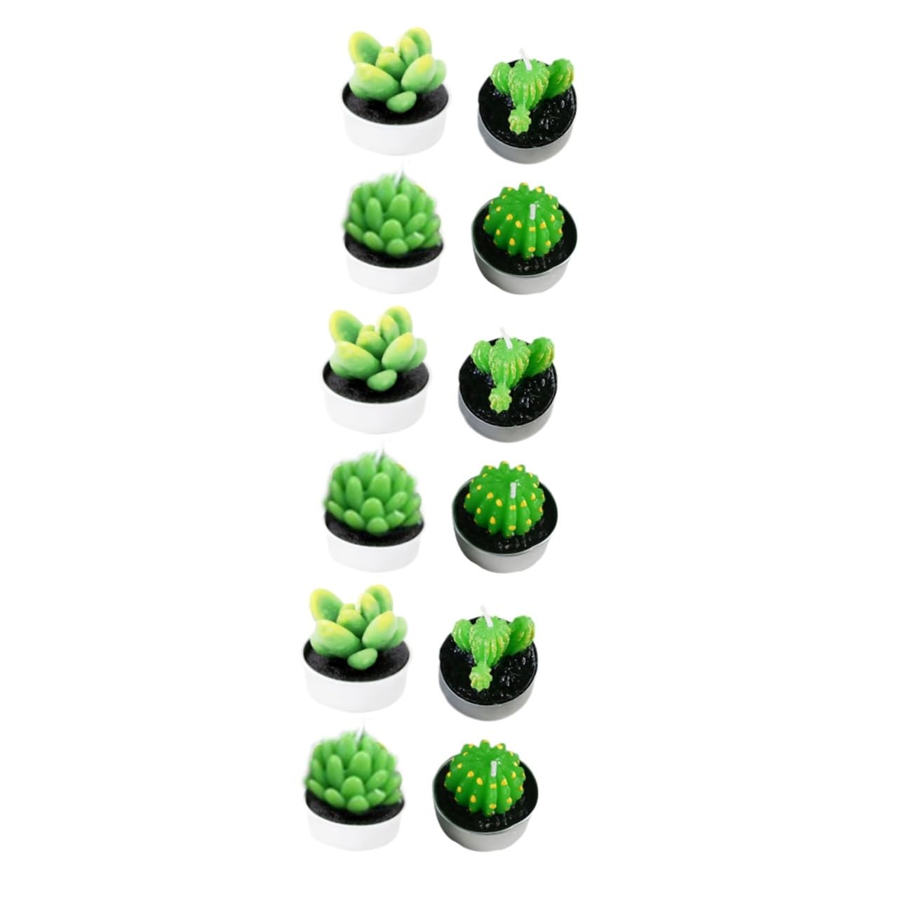 Cabilock Set Di 3 Candele Da Tè Fatte A Mano Candele Vegetali Realistiche Per Feste Matrimoni Casa Ufficio Spa 6 Pezzi * 3