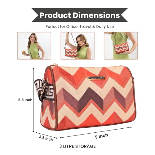 Image of Womanix Crossbody Sling Bag for daily use, shoulder sling Bag with Ajustable Strap, Small Trendy Sling Crossbody Bag, party sling, casual, travell