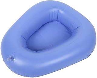 Inflatable Bed Pan, Inflatable Bed Pan, 100kg Load Capacity, Patients for Elderly Bedridden Women (Blue)