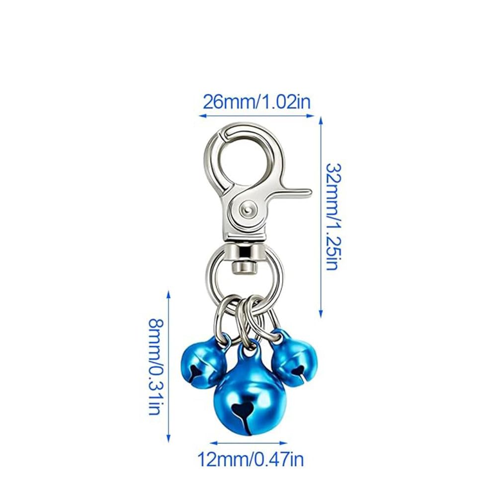 MaoNativey 6 Pack Pet Bells for Collars, Loud Dog Bells with Key Ring in 6 Colors - Image 2