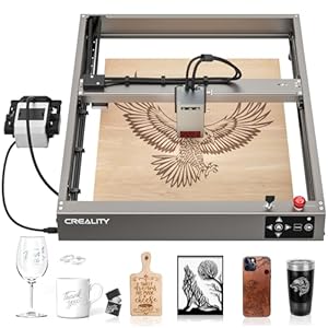 Creality CR-12W Lasergraveermachine, 12 W lasergraveermachine met air assist, 25000 mm/min snelheid, voor hout en metaal, acryl, knutselpapier, leer, lasersnijder 400 mm x 415 mm