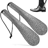 FRCOLOR 2stücke Metall Schuhanzieher Tragbar Schuhheber Werkzeug Anziehhilfe Für Herren Damen Mit Kurzem Griff Und Aufhängeseil Schuhanziehhilfe Für Senioren