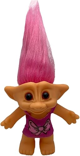 Muñecas vintage de PVC Trolls de la suerte, figuras de acción cromáticas adorables para colecciones, proyectos escolares, artes y manualidades,
