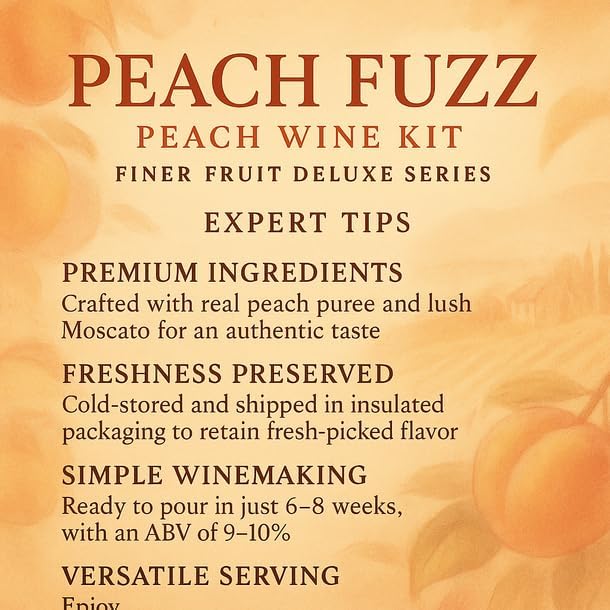 FWK Peach Fuzz Peach Wine Kit – Finer Fruit Deluxe Series