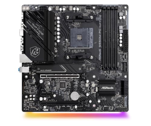Image of ASRock B550M Phantom Gaming Riptide, AMD B550, AM4, Micro ATX, 4 DDR4, HDMI, DP, XFire, 2.5GB LAN, RGB, 2X M.2