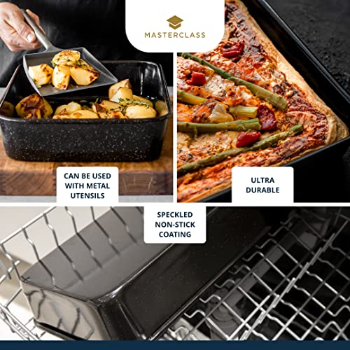 MasterClass Vitreous Enamel Roasting Tin, Induction Safe 1mm Steel with Scratch Resistant Coating, Large 40 x 28cm (15.5 x 11''), Black - Image 5