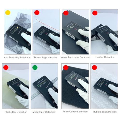 Image of Portable Handheld Surface Resistivity Meter, with Test Lead, Automatic Range and LED Indicator, Surface Resistance Checker for Antistatic Coatings, Films and Fabrics