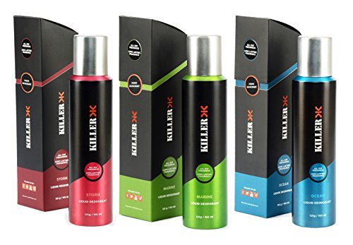 KILLER Storm, Marine and Ocean Deodorants for Men, 150 ml (Pack of 3)-picture-12