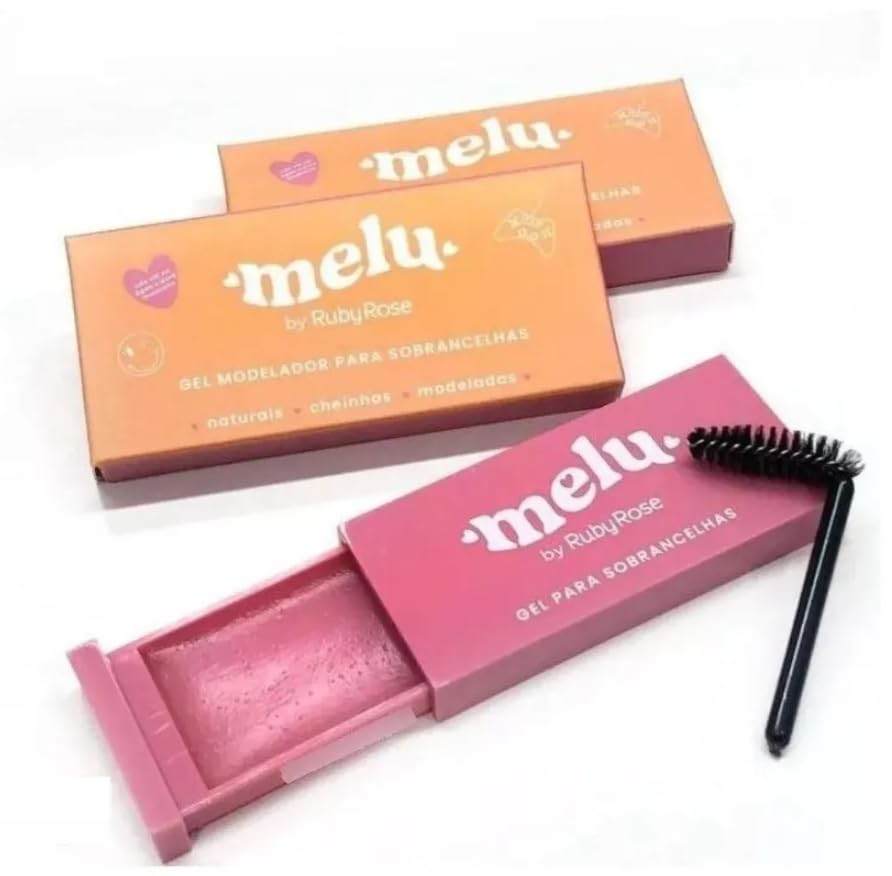 KIT 2 Gel Modelador De Sobrancelhas Melu By Ruby Rose