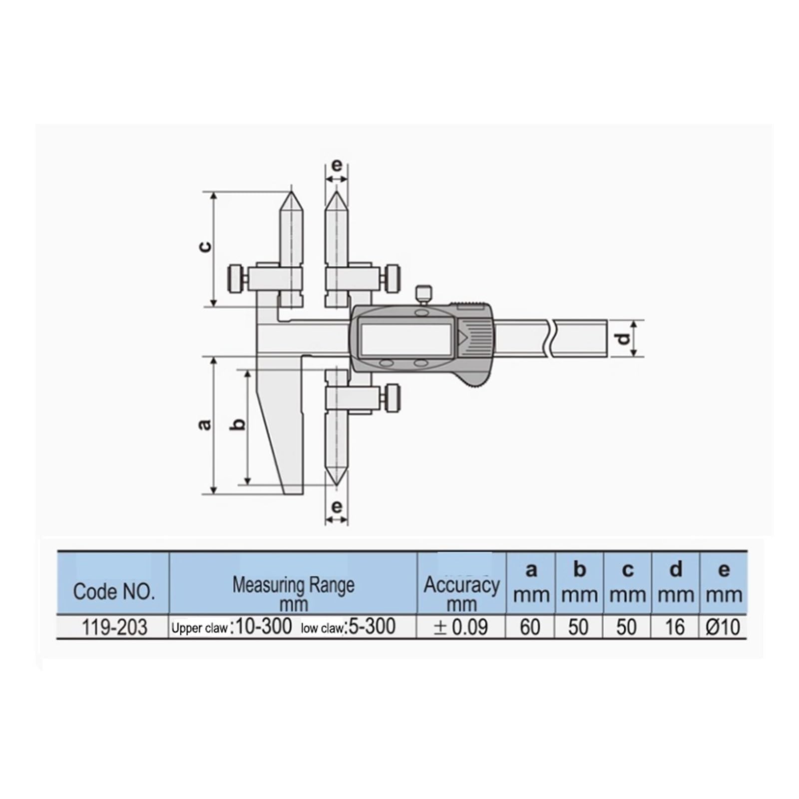 Suwmiarka Cyfrowa, 150x10 200x10 300x10 Odległość od środka krawędzi do suwmiarki cyfrowej otworu krawędziowego linijki elektronicznej(10-300MM)