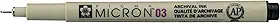MARCADOR TECNICO NANKIN PIGMA MICRON 03 - PRETO -USO PROFISSIONAL