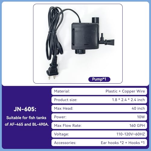 Image of 160 GPH Submersible Water Pump 10W With Oxygen Enhancement Suitable for fish tanks