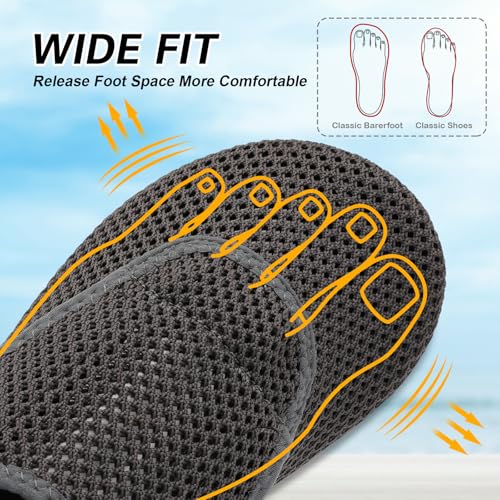 L-RUN Womens Mens Water Shoes Wide Toe Barefoot Swim Shoes for Beach Pool Sand Yoga Quick Dry Adluts Aqua Sock Non Slip3