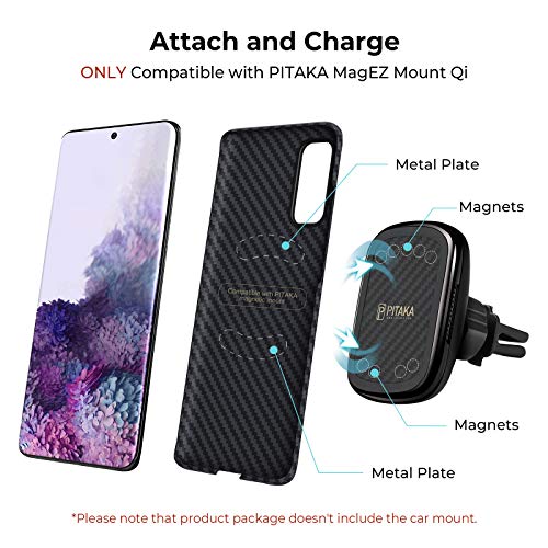 Capa magnética PITAKA para Samsung Galaxy S20 6,2 polegadas MagEZ minimalista, 100% fibra de aramida