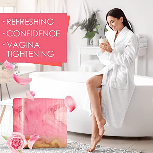 Yoni Soap, Feminine Wash Bar Soap for Women PH Balance with Rose Essence, Sensitive &Vagina