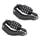 Tengfeng Helmet Lock Cable Resettable Mini Combination Cable Lock Bike Motorcycle Saddle Lock Wire 6