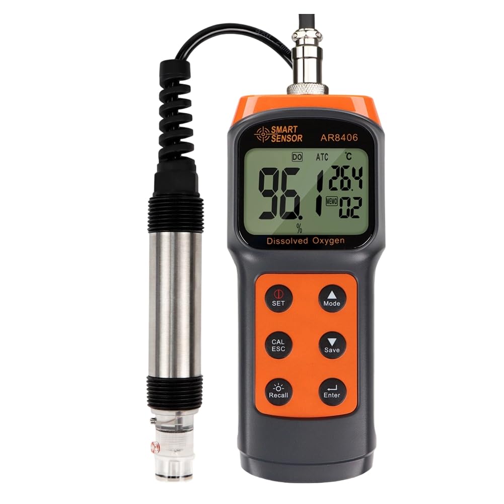 Probador de DO para Acuicultura, Probador de Calidad del Agua, Medidor Digital de Oxígeno Disuelto, Detector de Oxígeno Portátil, Detector de Contenido de Oxígeno