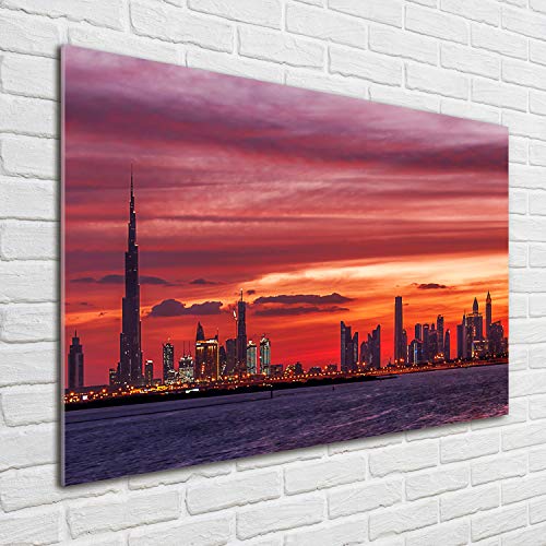 Tableau plexiglas coucher de soleil Dubai Tulup déco murale salon