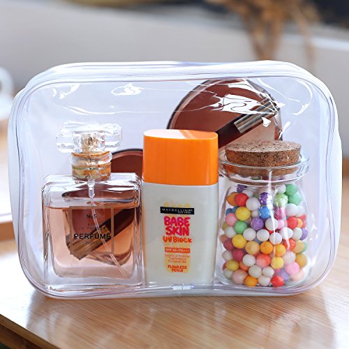 Pangda 5 Pack Clear PVC Zippered Toiletry Carry Pouch Portable Cosmetic Makeup Bag for Vacation, Bathroom and Organizing… - Image 6