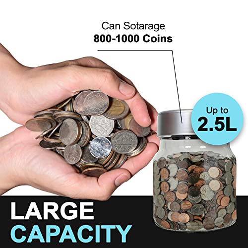 AAJ Digital Coin Counter Jar with LCD Display, Track Your Savings Progress Instantly, Electronic Money Bank for Kids Adults - Image 3