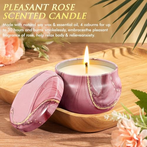 Birthday Gifts for Women Self Care Get Well Soon Gifts, Rose Relaxing Spa Gifts Box Care Package Basket w/ Luxury Flannel Blanket 40 oz Tumbler, Christmas Gifts Set for Mom Her Wife Girlfriend Sister - Image 6