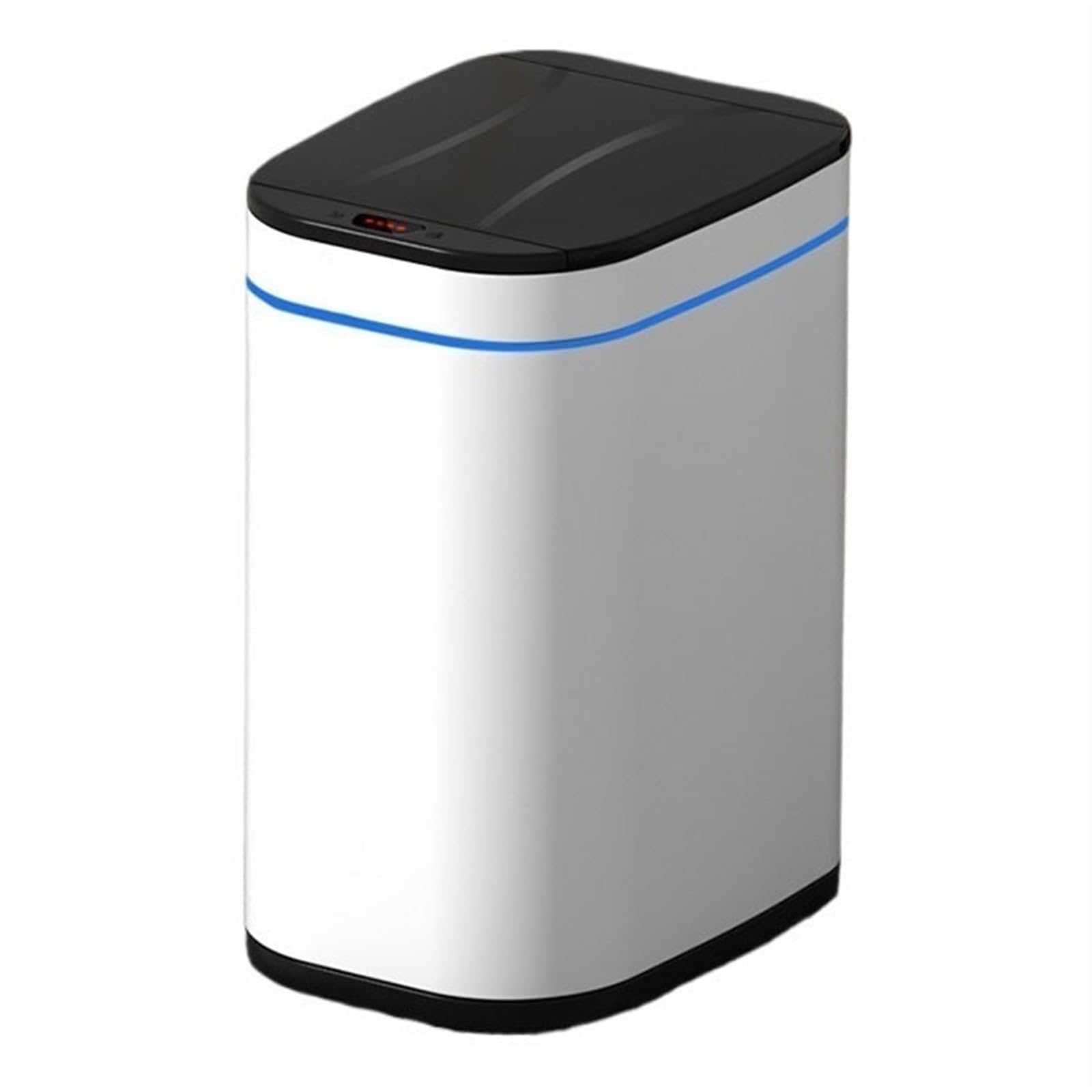 GAROEN Automatic Touchless Stainless Steel Trash Can 12L Modern Soft Lid Waste Bin with Removable Inner Basket for Living Room Bathroom Bedroom - W