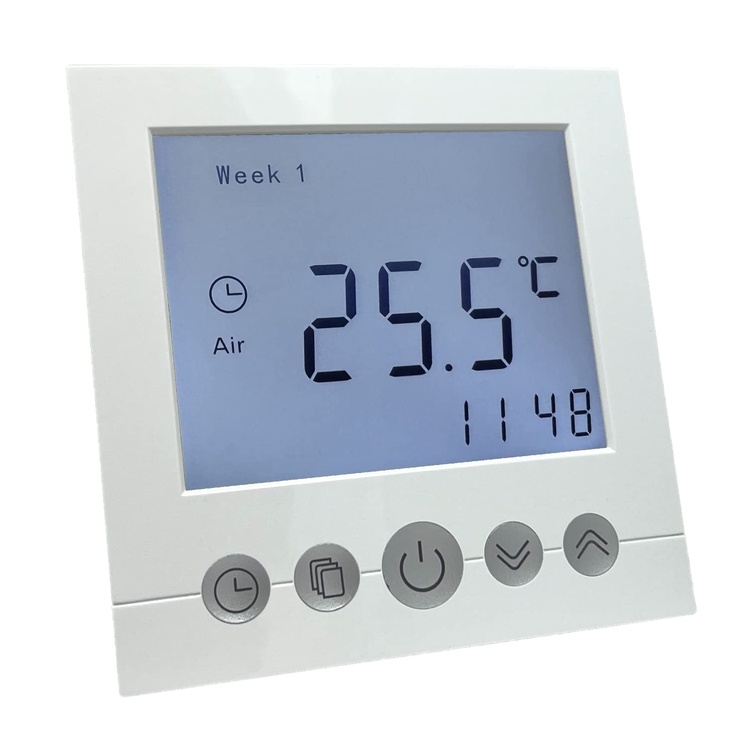 Elektrische Fußbodenheizung HoWaTech Lux Folienheizung für Renovierung Laminat Parkett Vinyl Komplett Set Heizfolie 80 W/m² inkl. Thermostat mit Wochenprogramm, Folienlänge & Fläche:5.5m / 2.75m²