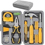 Petite Boîte à Outils Portable : Rangés proprement et de façon compacte, les outils tiennent dans une mallette durable de la taille d’un livre ; facile à transporter et à ranger, idéal pour maisons, appartements, dortoirs et petits espaces