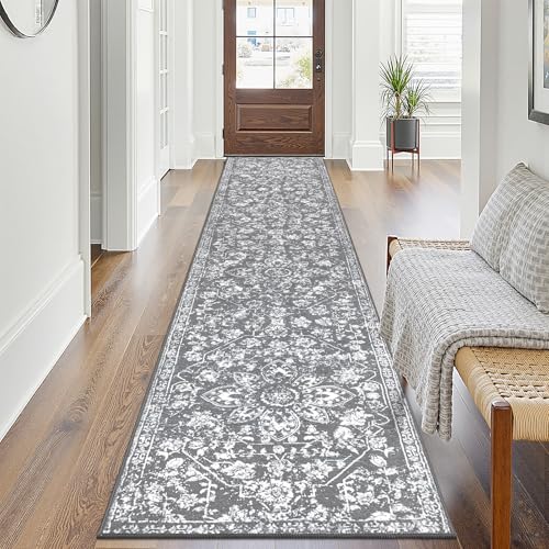 Pauwer Vintage Floral 2x10 Runner Rug Non-Slip Non-Shedding