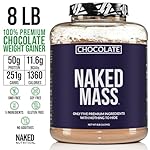 NAKED Chocolate Mass Gainer - All Natural Weight Gainer Protein Powder - 8lb Bulk, GMO Free, Gluten Free & Soy Free. No Artificial Ingredients - 1,360 Calories - Image 3
