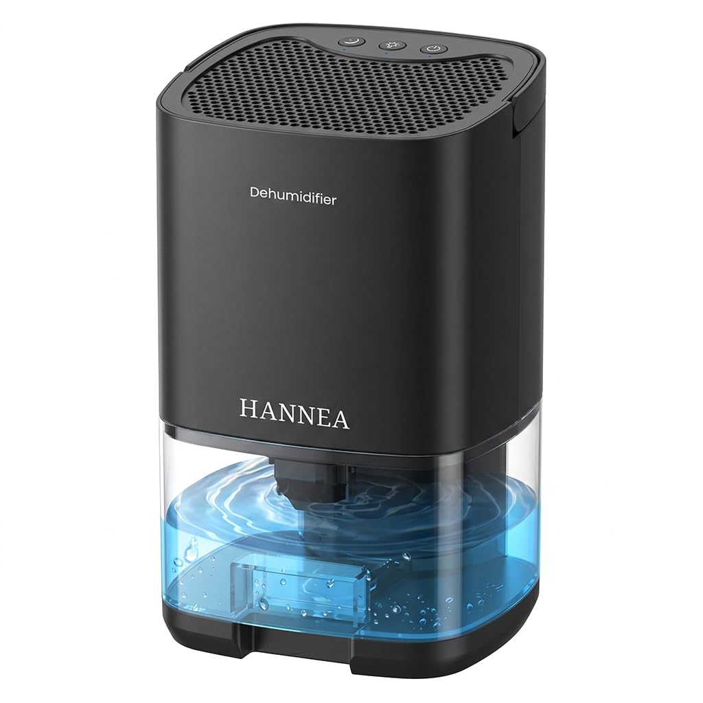 HANNEA 1000ml Home Dehumidifier with Night Light