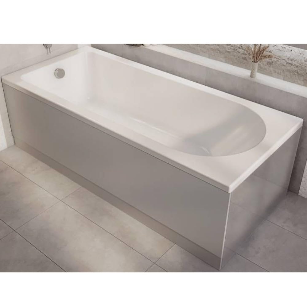 Milano Ballam White 1700mm x 700mm Single Ended Round Bath Side Panel