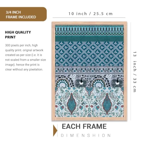 Image of kotart Pattern wall art hanging frames for home decor wall paintings | paintings for living room, bedroom, office, | Poster with glass frame (Pack of 6 Multicolor) (10x13 inch, A)