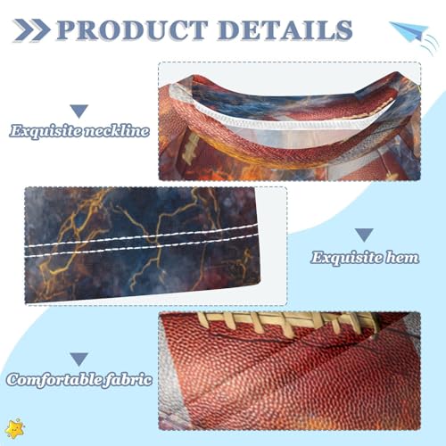 Boys Short Sleeve T-Shirts Fire Rugby Lightning Rashguard Kids Swim Shirts Sun UPF 50+3