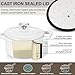 Enameled Cast Iron Sauce Pan with Lid, Leonyo 2 Quart Saucepan with Lid, Small Enamel Cast Iron Dutch Oven Kitchen Cookware for All Cooktops Making Pasta Sauce, Soup, Milk - Up to 500°F & White