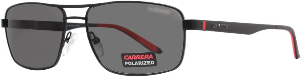 Carrera 8011/S Sunglasses CA8011S-0003-M9-5816 - Matte Black Frame, Gray Polarized Lenses, Lens