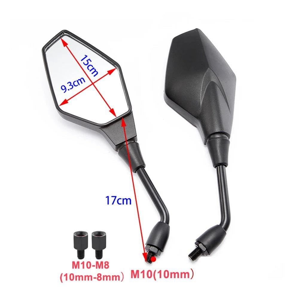 Espejos Retrovisores Motocicleta 10mm Para Piaggio Para Zip Espejos retrovisores