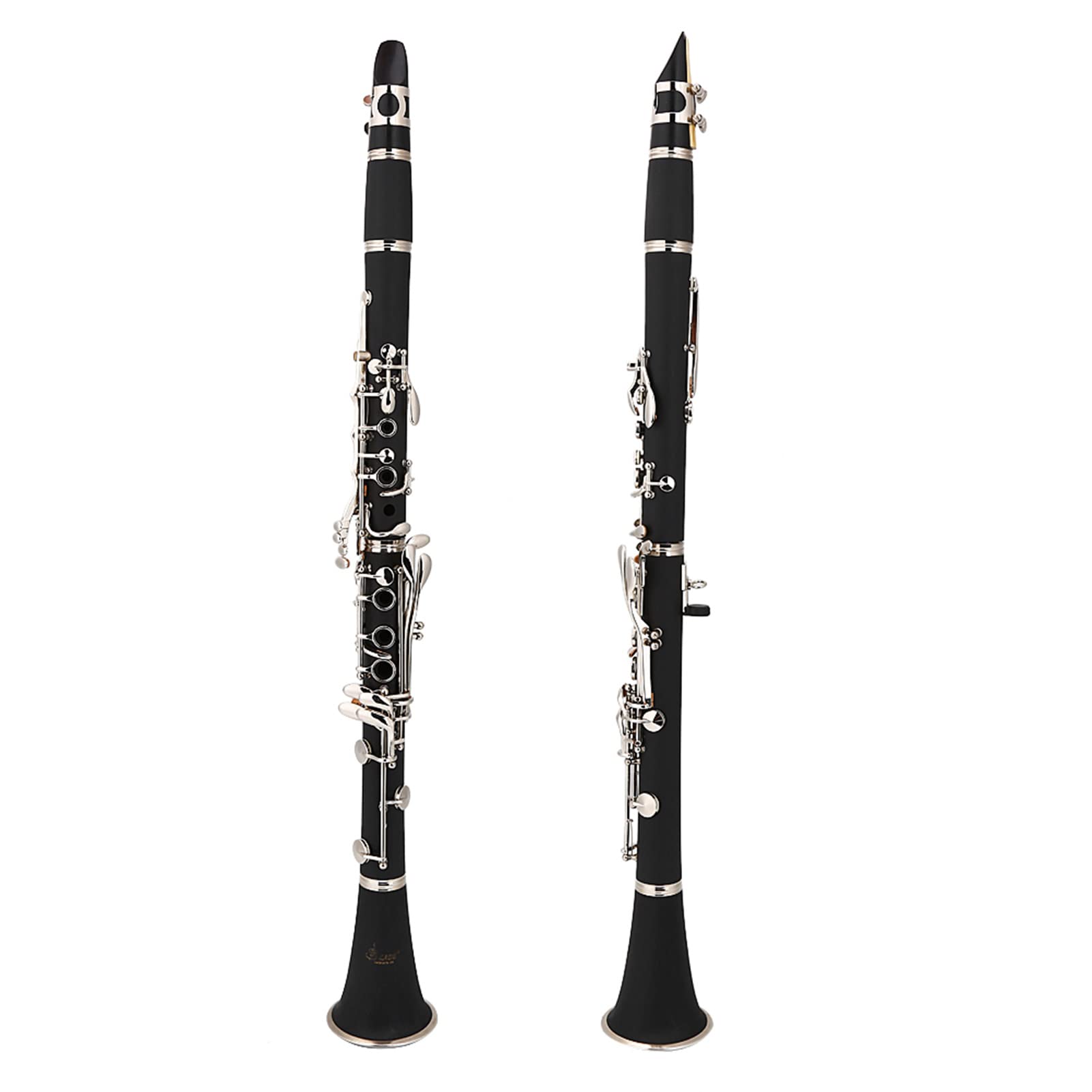 BB Flat 17 Keys Clarinete, Bakelita Descendente B de Tono con Kit de Limpieza de Accesorios de Instrumentos Musicales