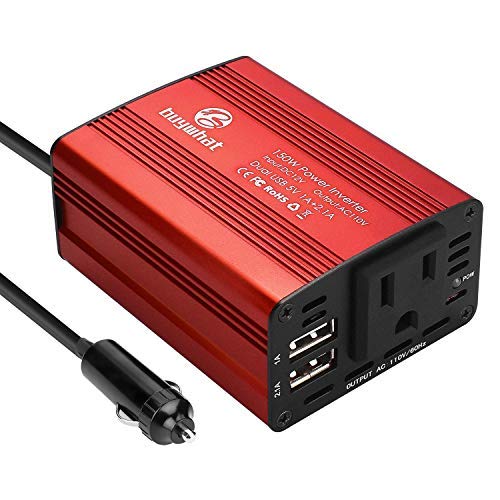 YSOLX 300W Power Inverters for Vehicles, DC 12v to AC 110v Car Inverter Converter, 24W USB Fast Charging Port, Dual AC Outlet for Laptops Camping (LED Display)