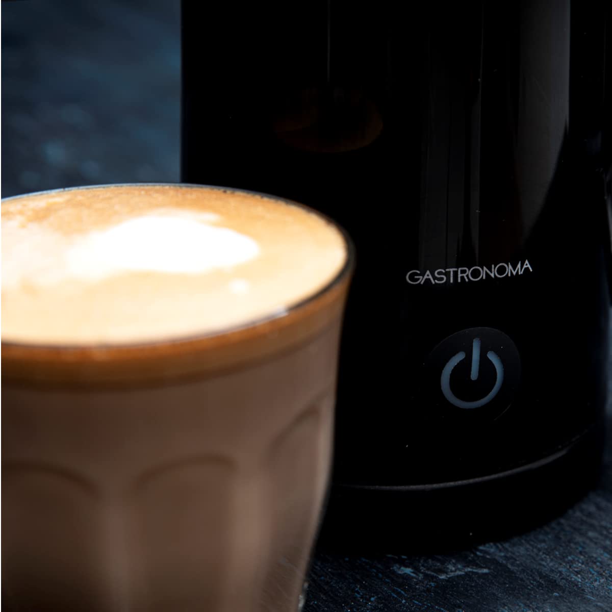 Gastronoma 18150003 - Espumador de leche eléctrico, 300 ml, alta capacidad, de acero inoxidable, 3 en 1, para espuma de leche caliente y fría, chocolate caliente, recipiente de leche inalámbrico