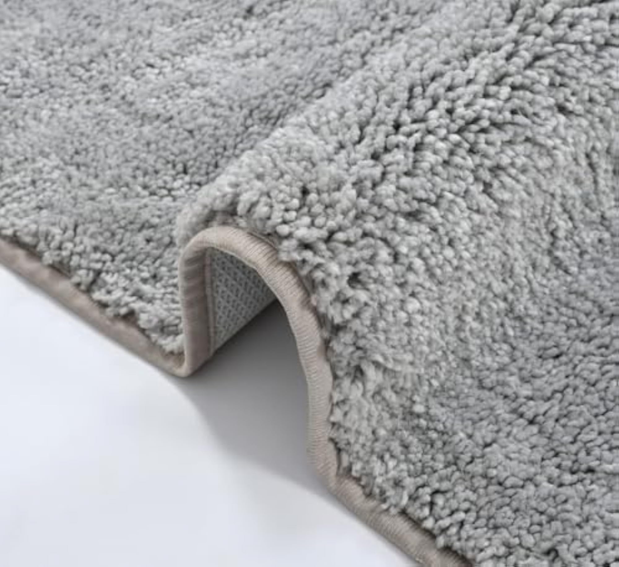 Grey Microfiber Anti-Skid Floor Mat for Bathroom and Kitchen