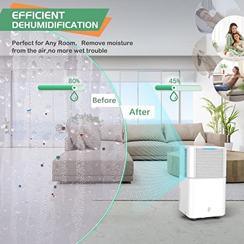 Image of HUMILABS 1500 Sq. Ft Dehumidifiers for Home and Basements,22 Pints Dehumidifiers for Large Room with Auto or Manual Drainage,0.528 Gallon Water Tank,24 Hours Timer,Dry Clothes Mode