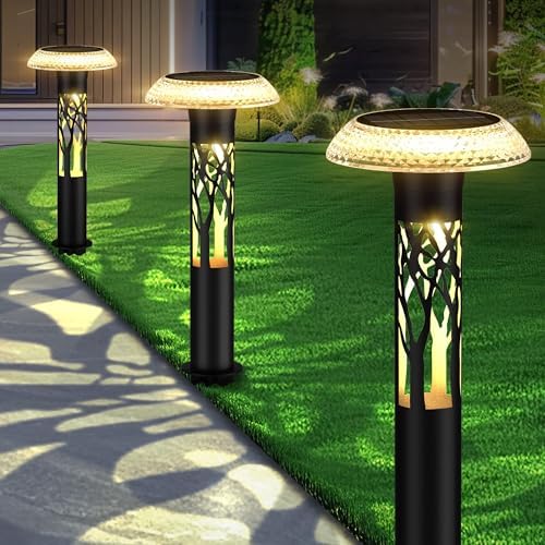 Illuminate Your Path: 5 Solar Pathway Lights That Transform Your Outdoors 1 Eyrosa Large Solar Pathway Lights 6 Pack, 8 Modes Solar Lights Outdoor Landscape Lighting for Outside Path Walkway Driveway Sidewalk Patio Lawn Yard Garden Decor