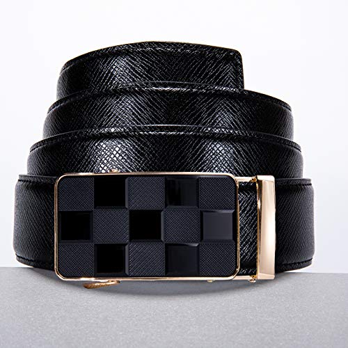 Image of Dubulle Men's Ratchet Belt Gold /Black /Red /Green /Blue /White Automatic Buckle Business Casual Belt Gift - Adjustable Fit