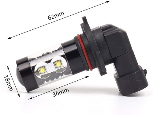 Miniatura 7 de Alla Lighting Bombillas LED antiniebla 9006 HB4 de 2400 lúmenes, 6000 K, xenón blanco superbrillante, lámparas antiniebla de repuesto para