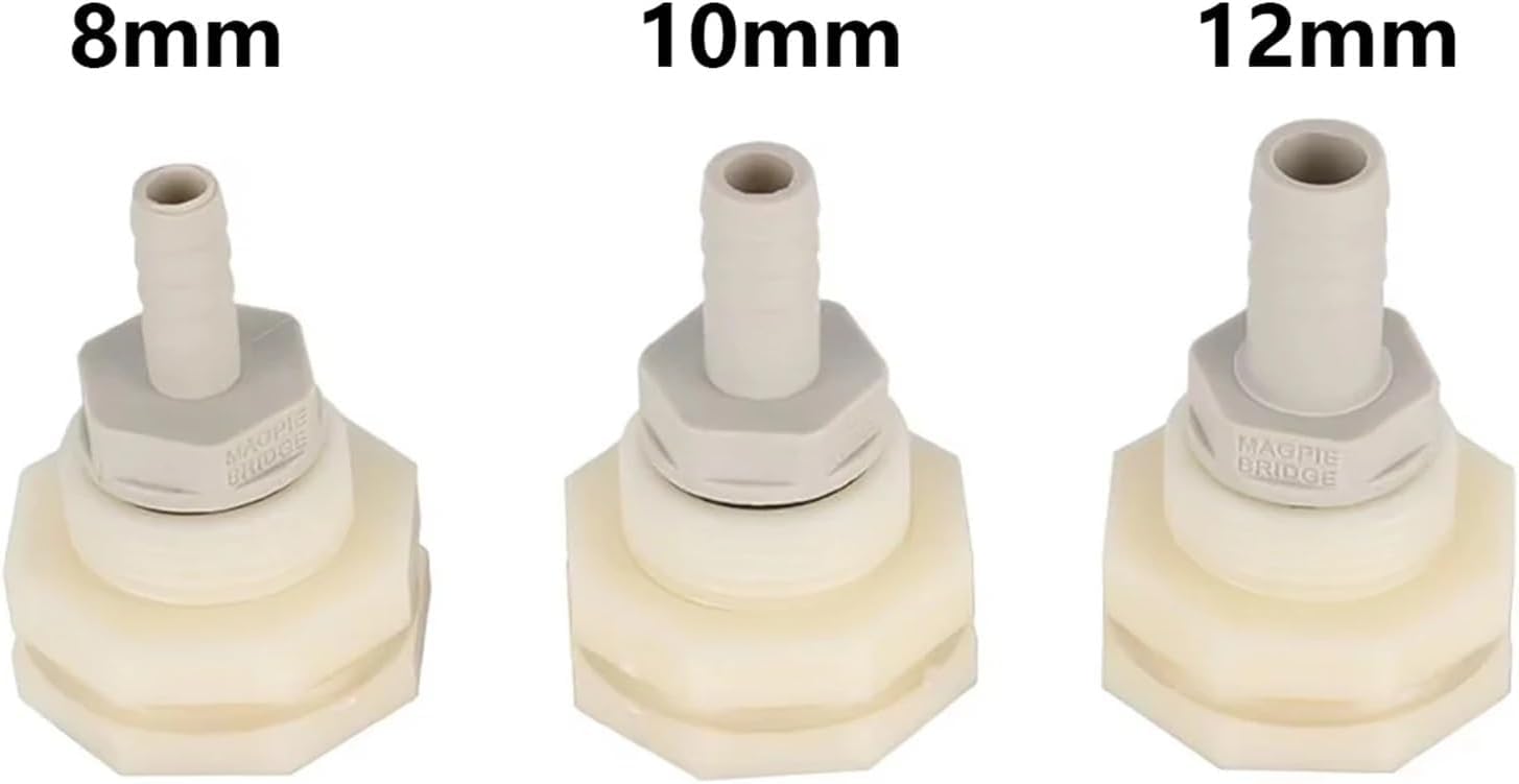 Conector de Manguera Conector Reductor de Tubo de Agua, Rosca Hembra de 1/2" a Conector dentado de 8/10/12 mm, Ideal for jardinería, Agricultura, riego, acuarios y Tanques de Agua.(12mm)