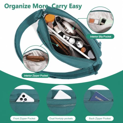 Image of Nylon Crossbody Bag for Women, Lightweight Shoulder Travel Purse