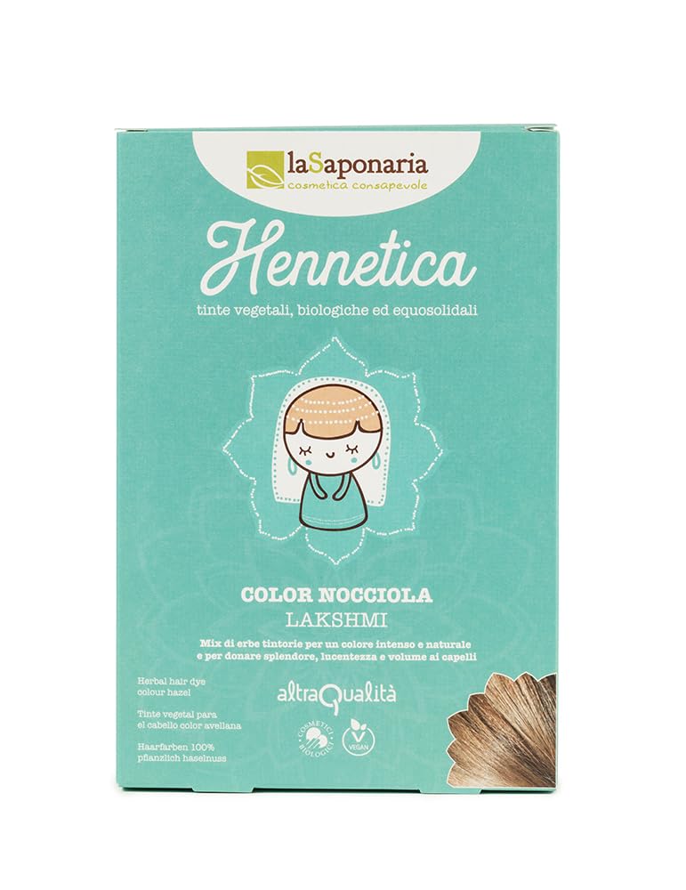 La Saponaria Tinte Vegetal Pelo Castaño Claro Henna Coloración Natural Ecológica 100g